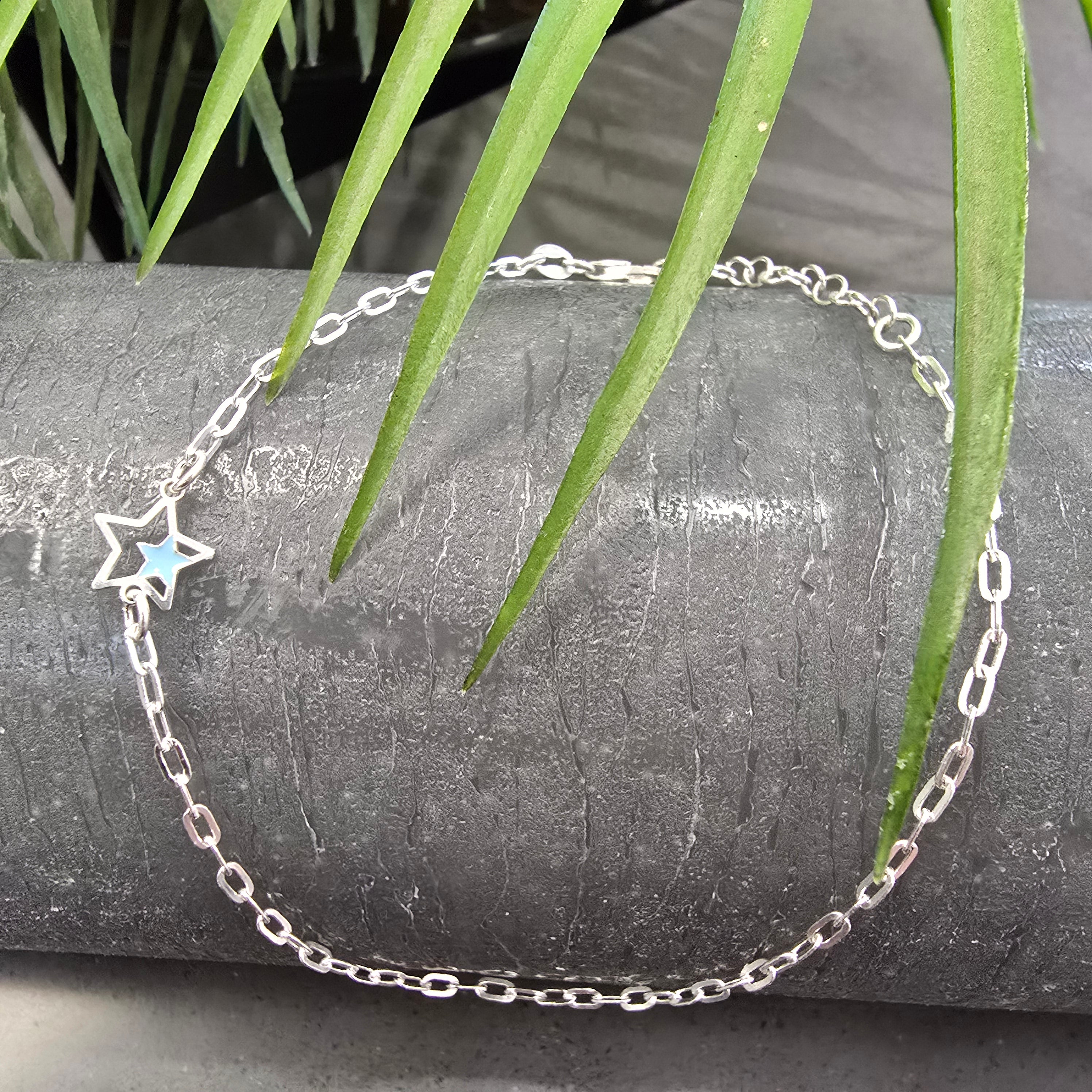26cm Oval Link Star Anklet