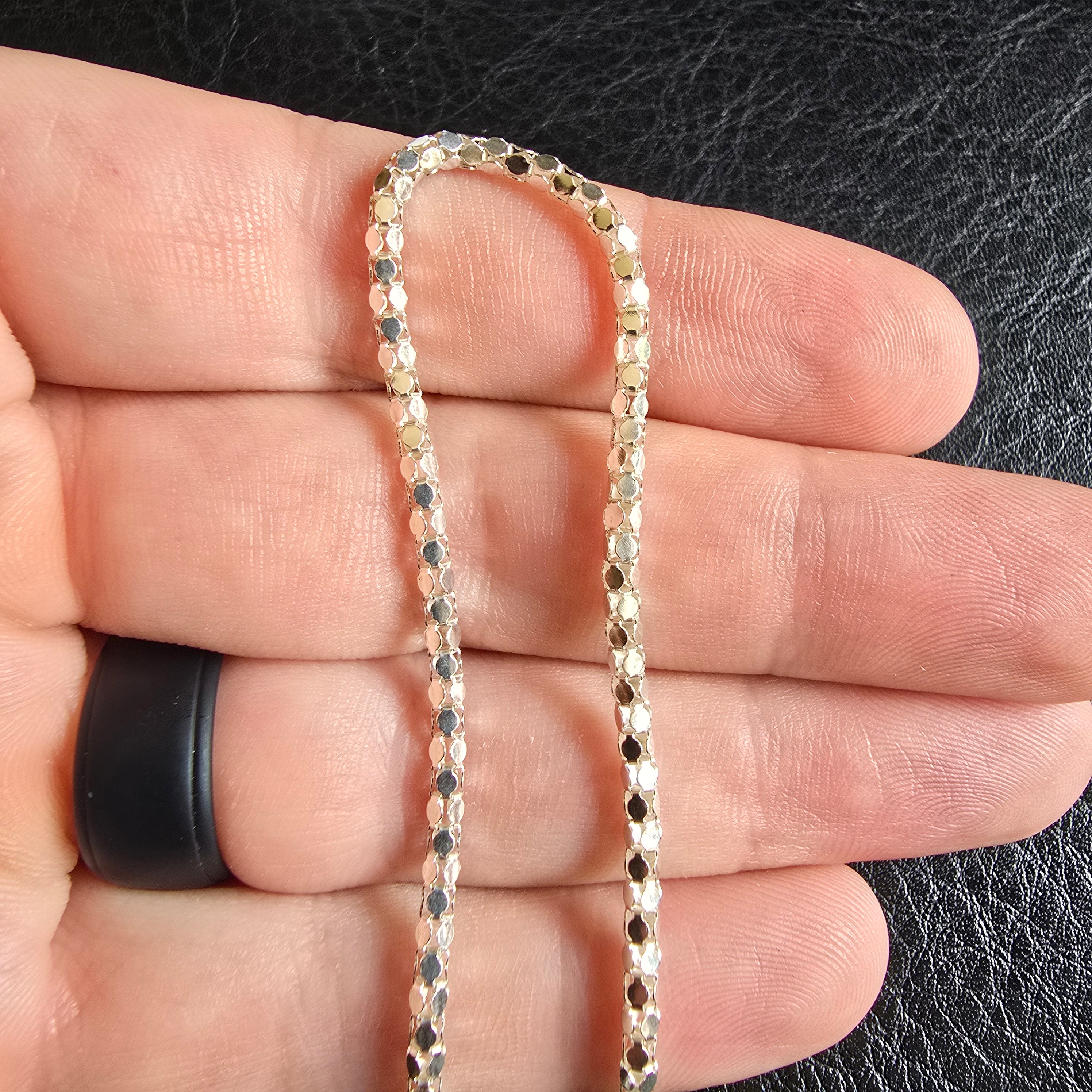 50cm 2.5mm Hammered Necklace