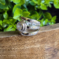 Round Cz 3 band Ring