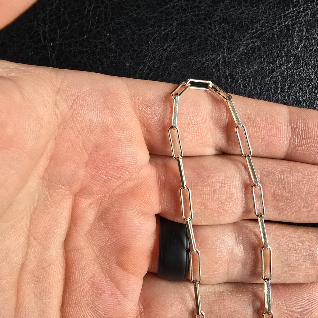 3mm 55cm Paperclip Necklace