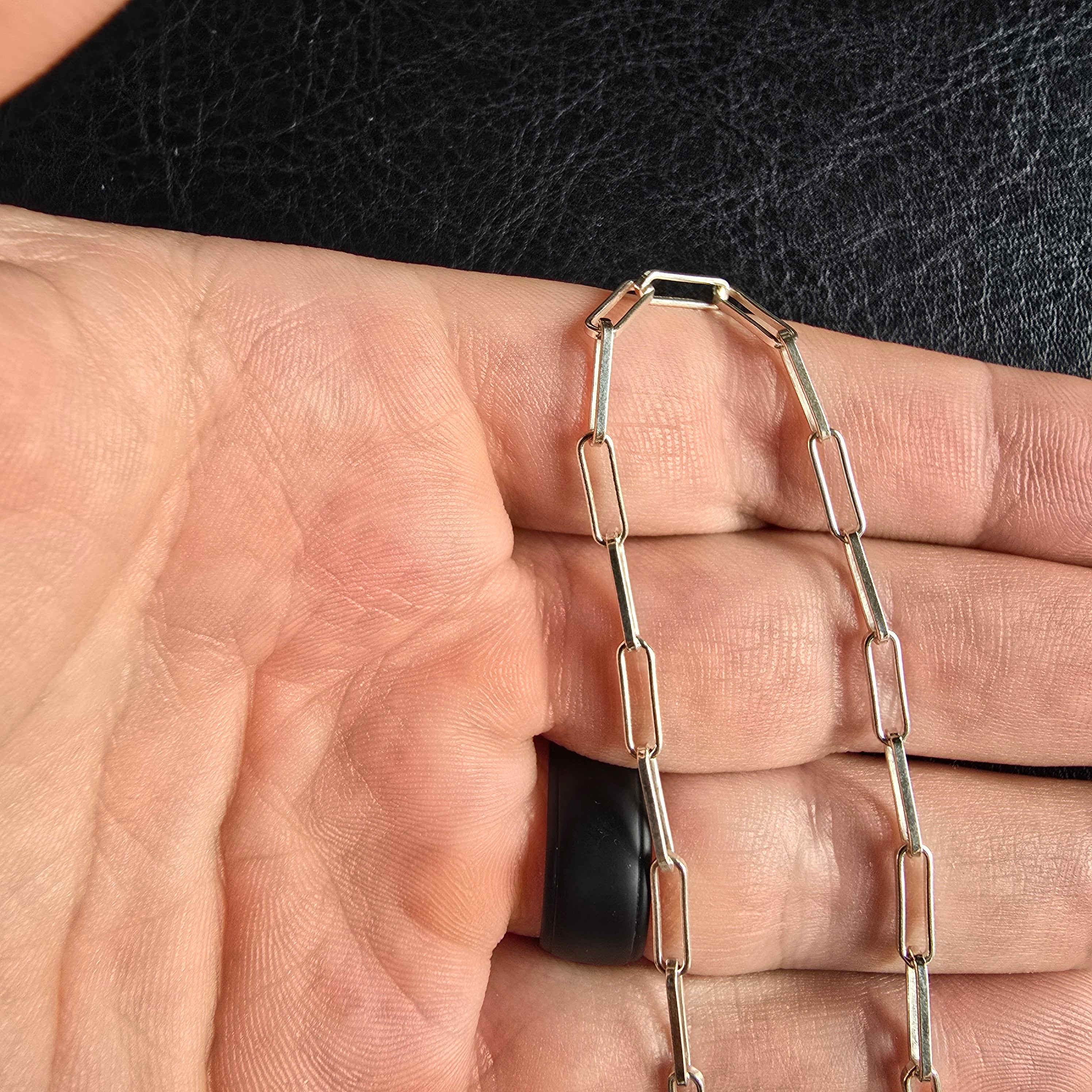 3mm 55cm Paperclip Necklace