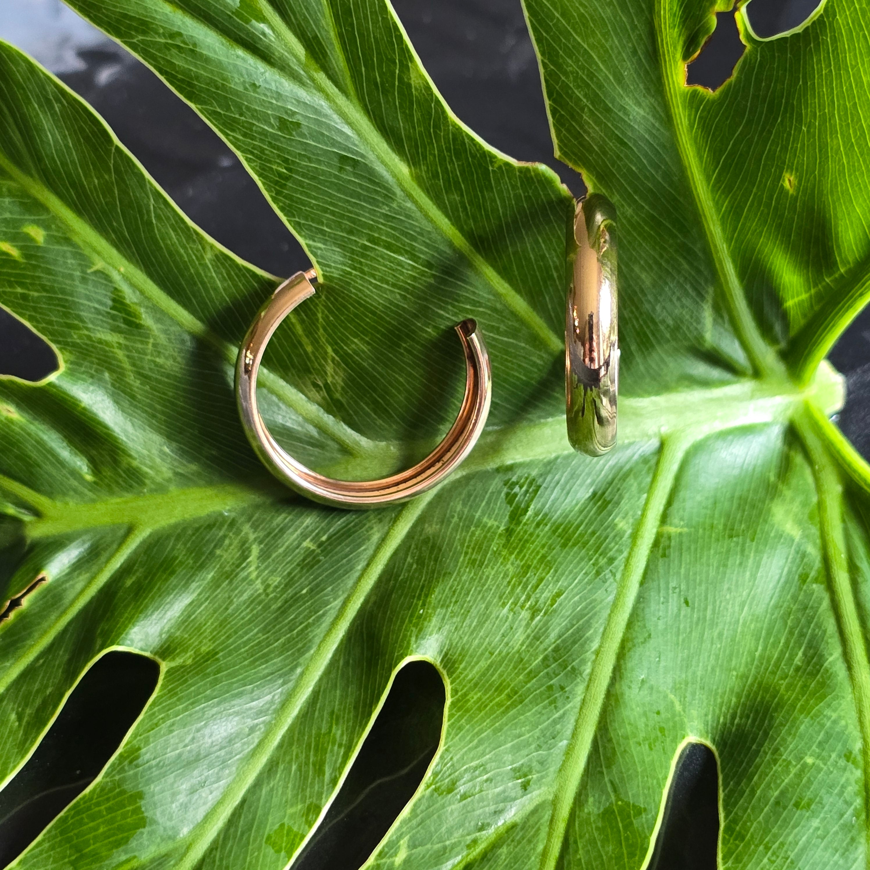 25mm 5mm thk Rosegold Stud