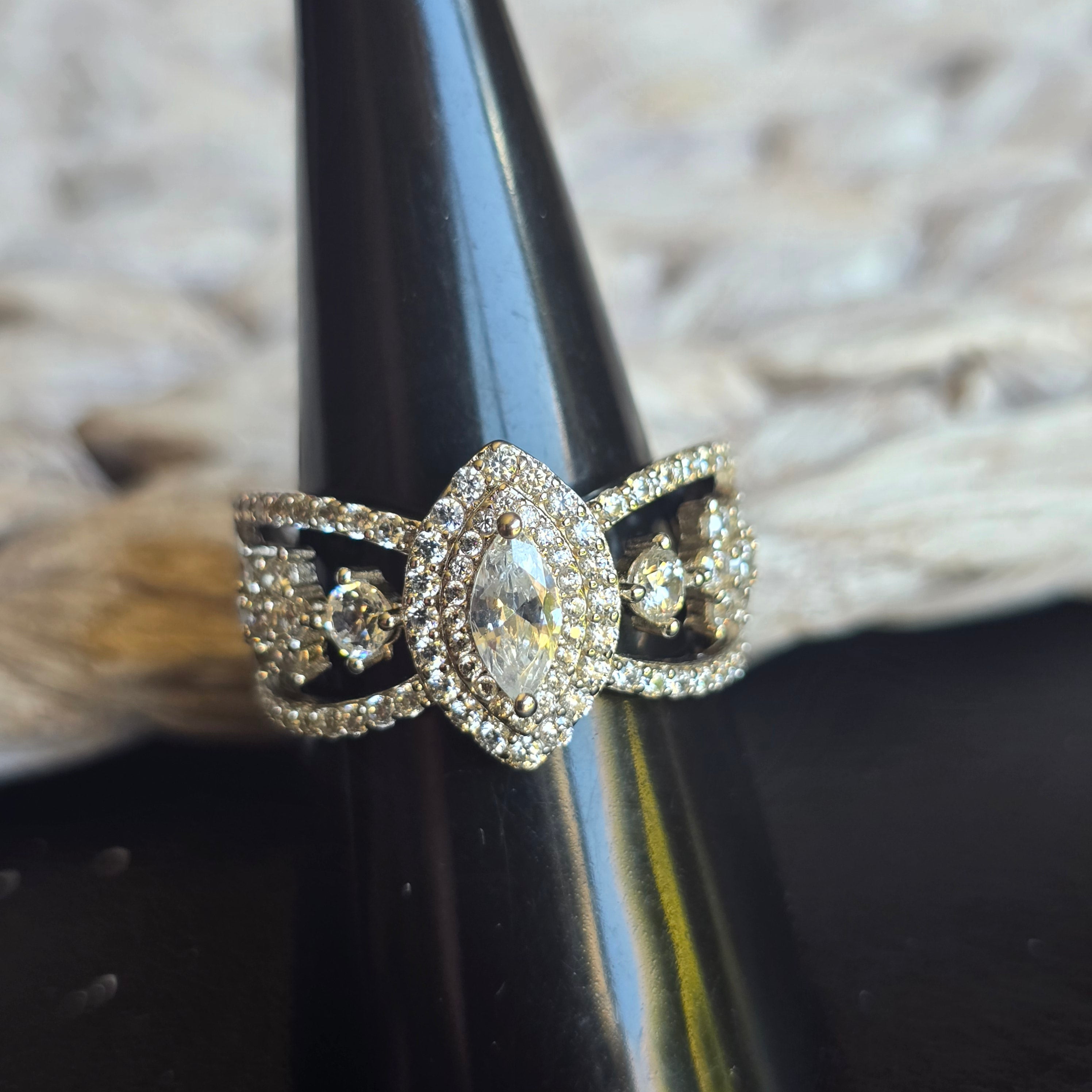 Marquise Halo ring