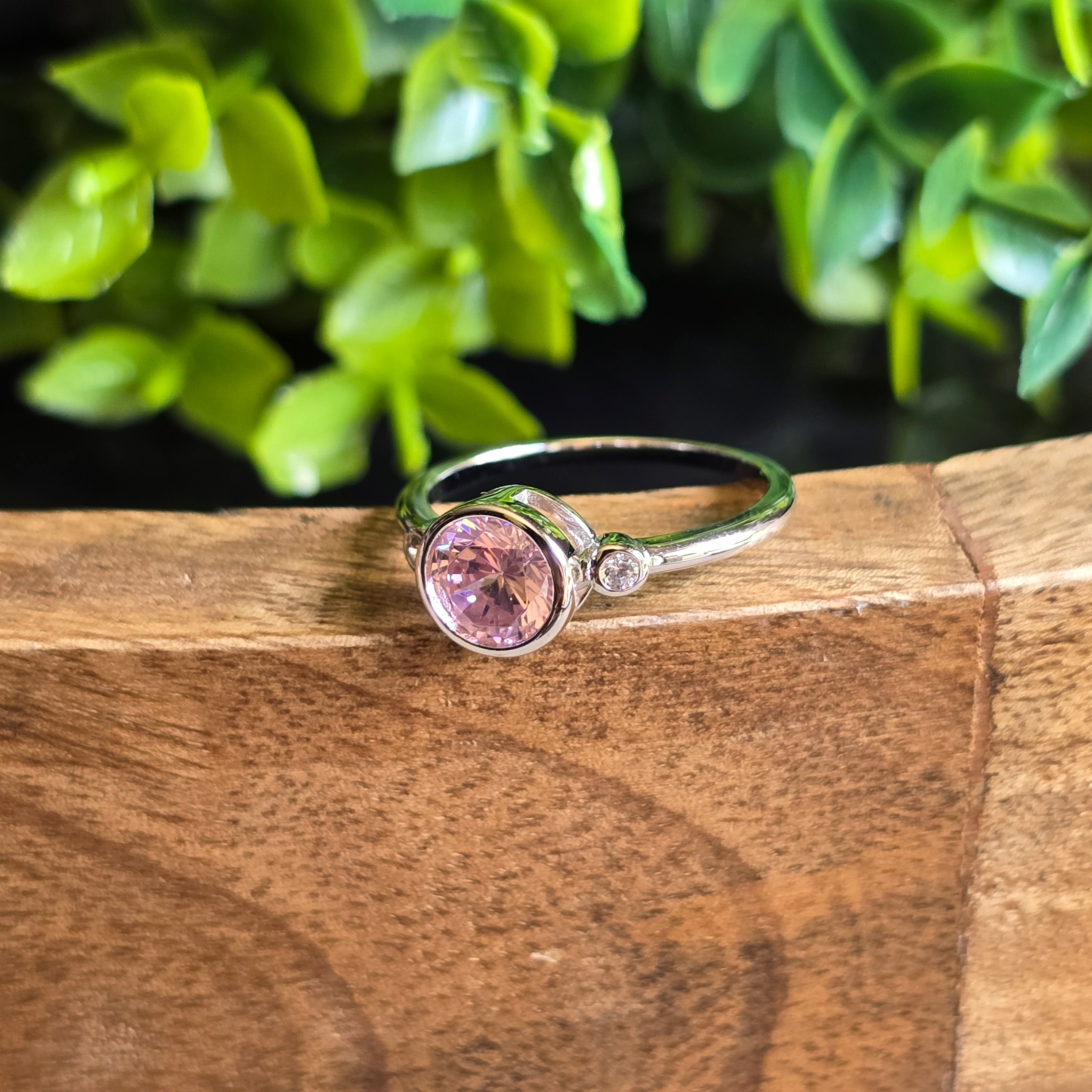 Pink Cz ring