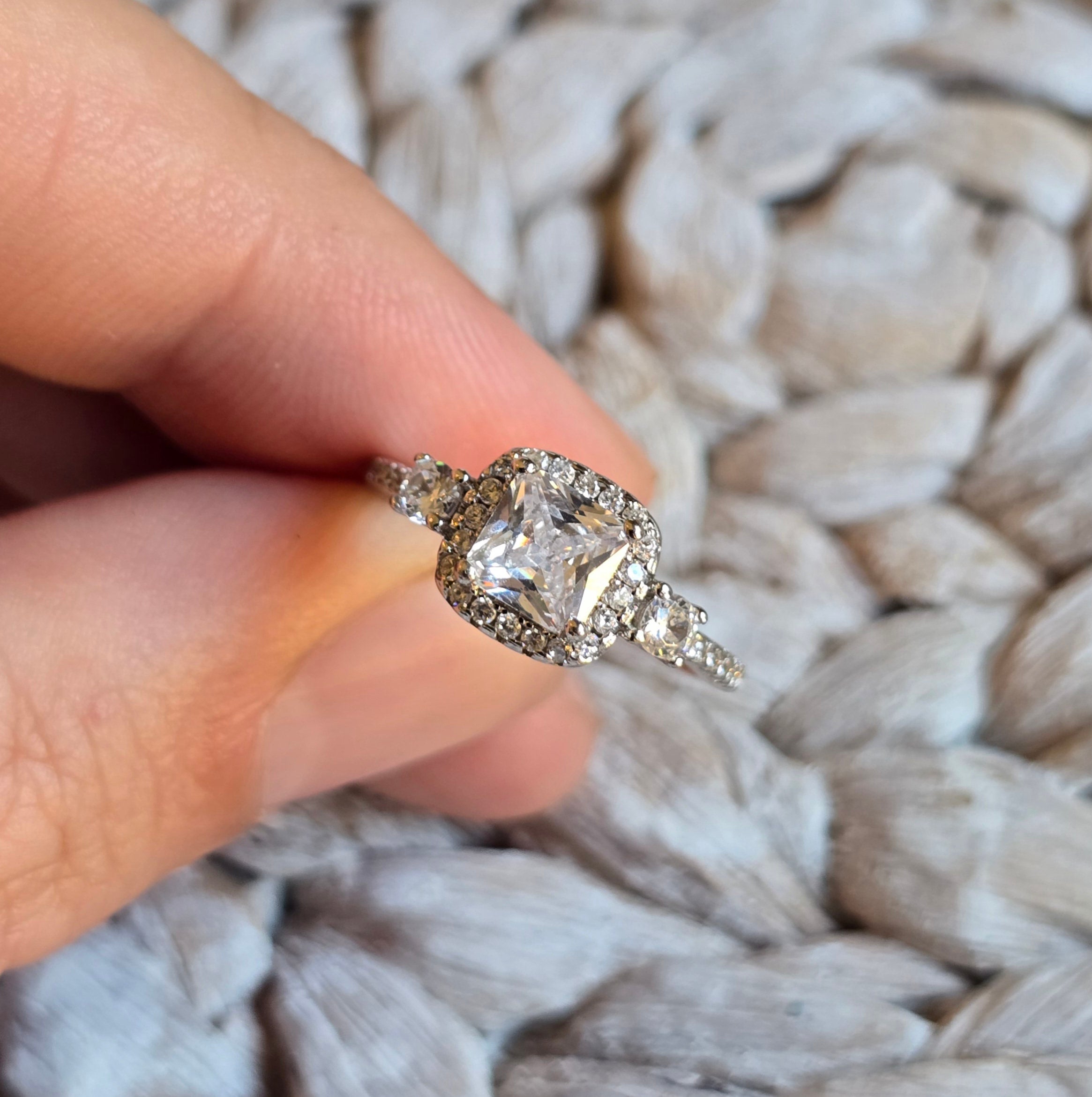 Square Cz ring