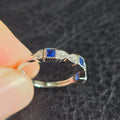Square Blue Topaz ring