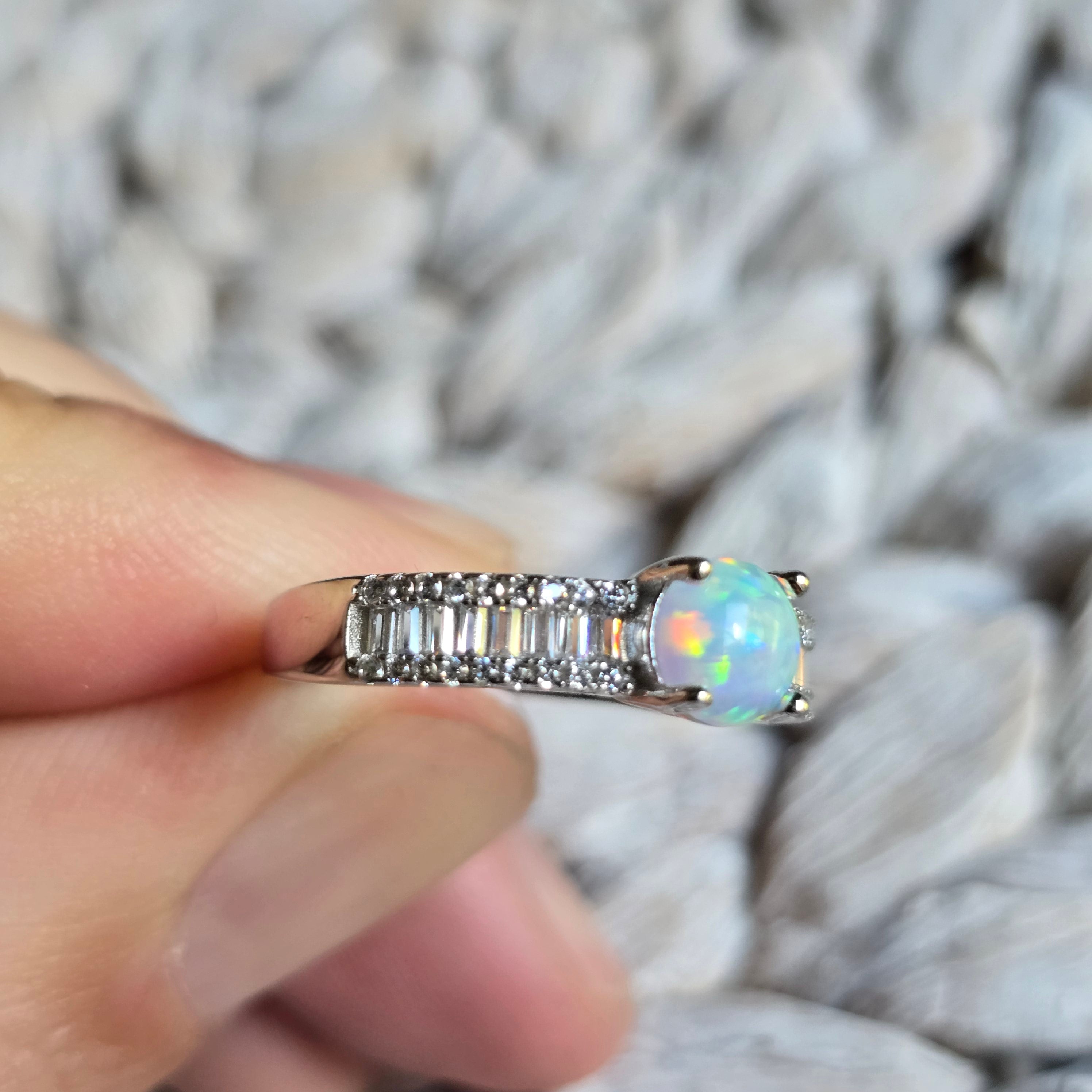 Round Opal Bridget ring