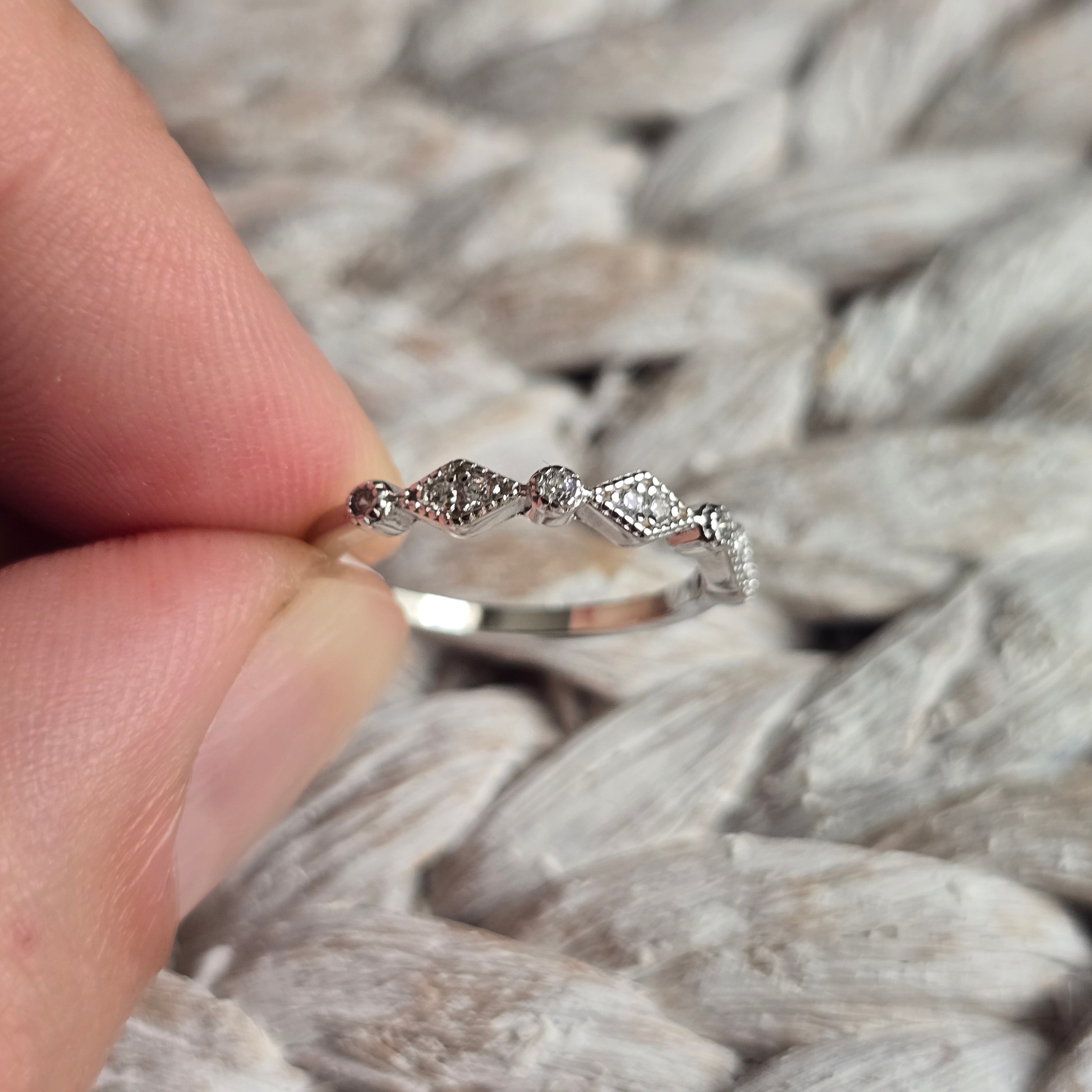 Half Vintage Stack ring