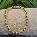 6mm Gold Ball Elastic Bracelet