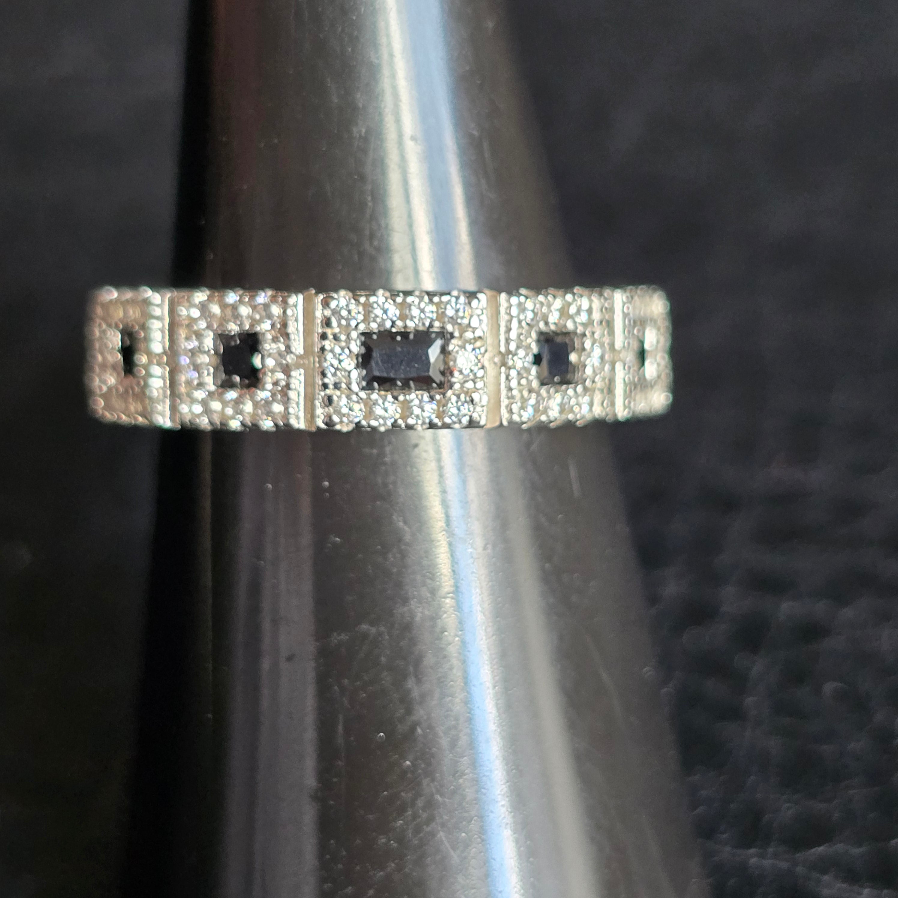 Black Onyx Emerald ring