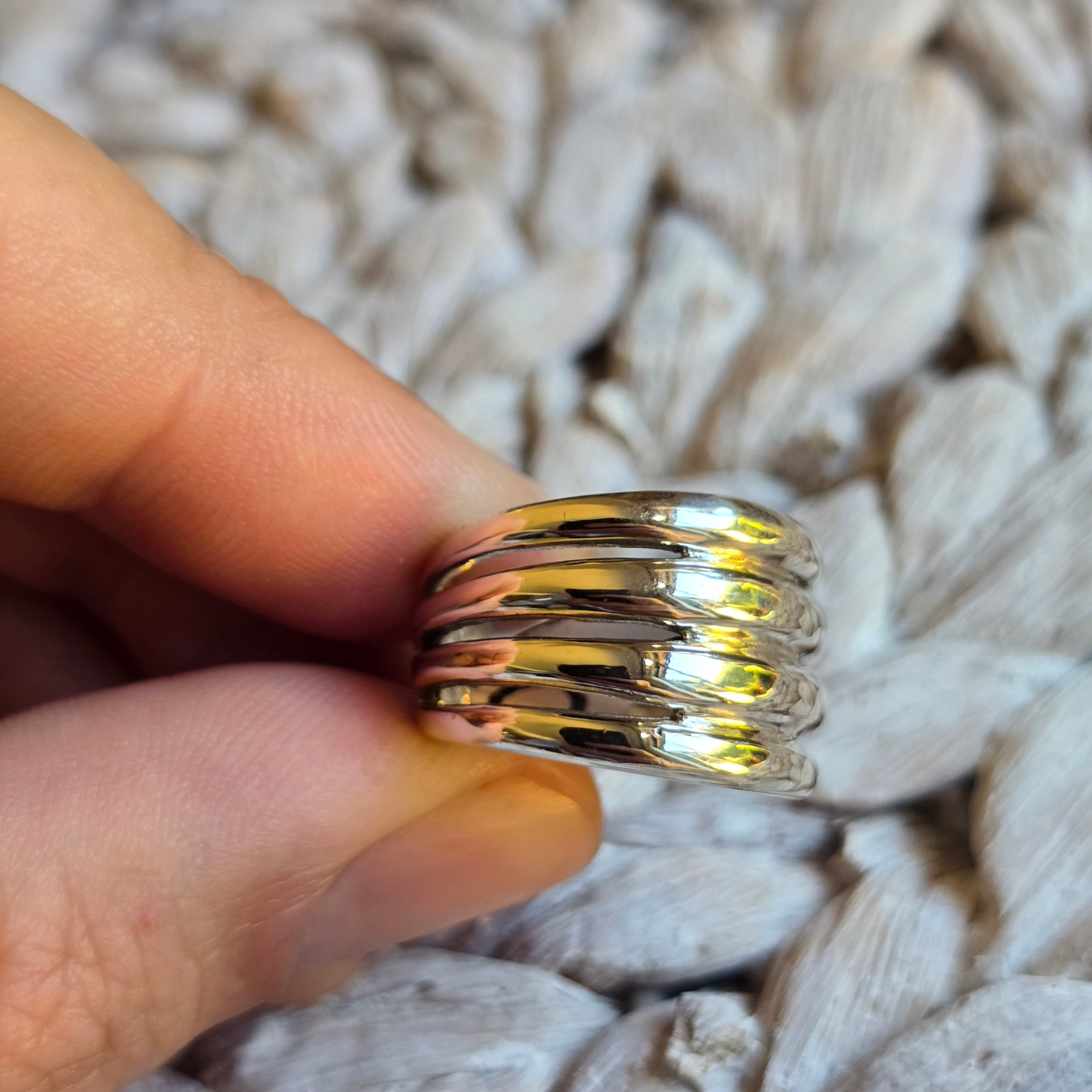 4band Silver ring