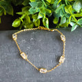 18cm Gold Cz Bracelet