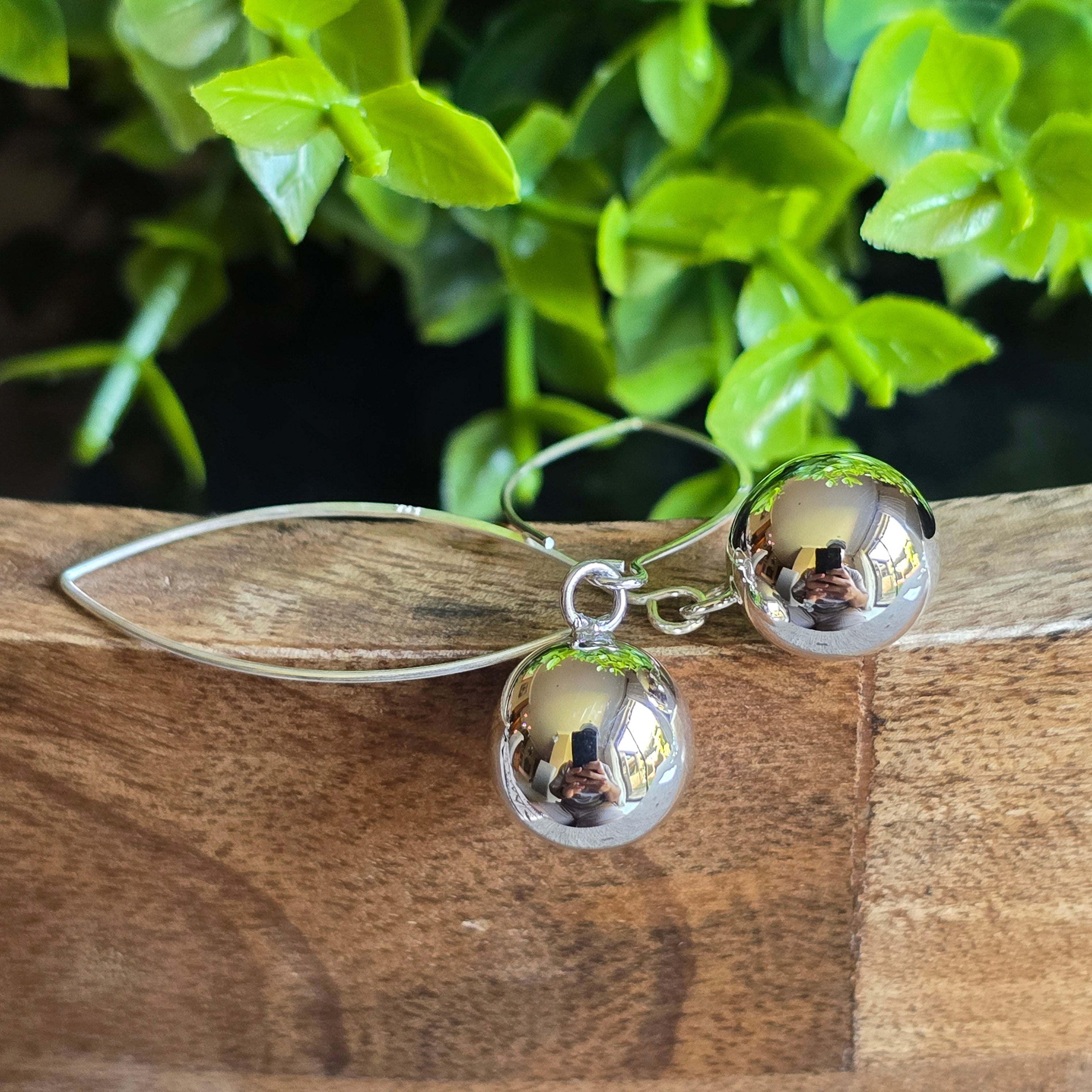 14mm Silver Ball Dangling