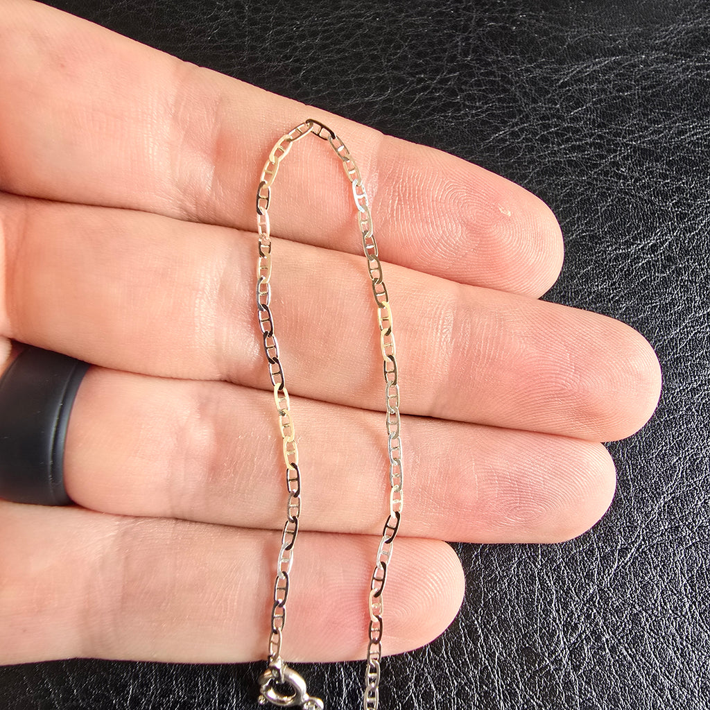 45cm 1.7mm Mariner Flat Link Necklace