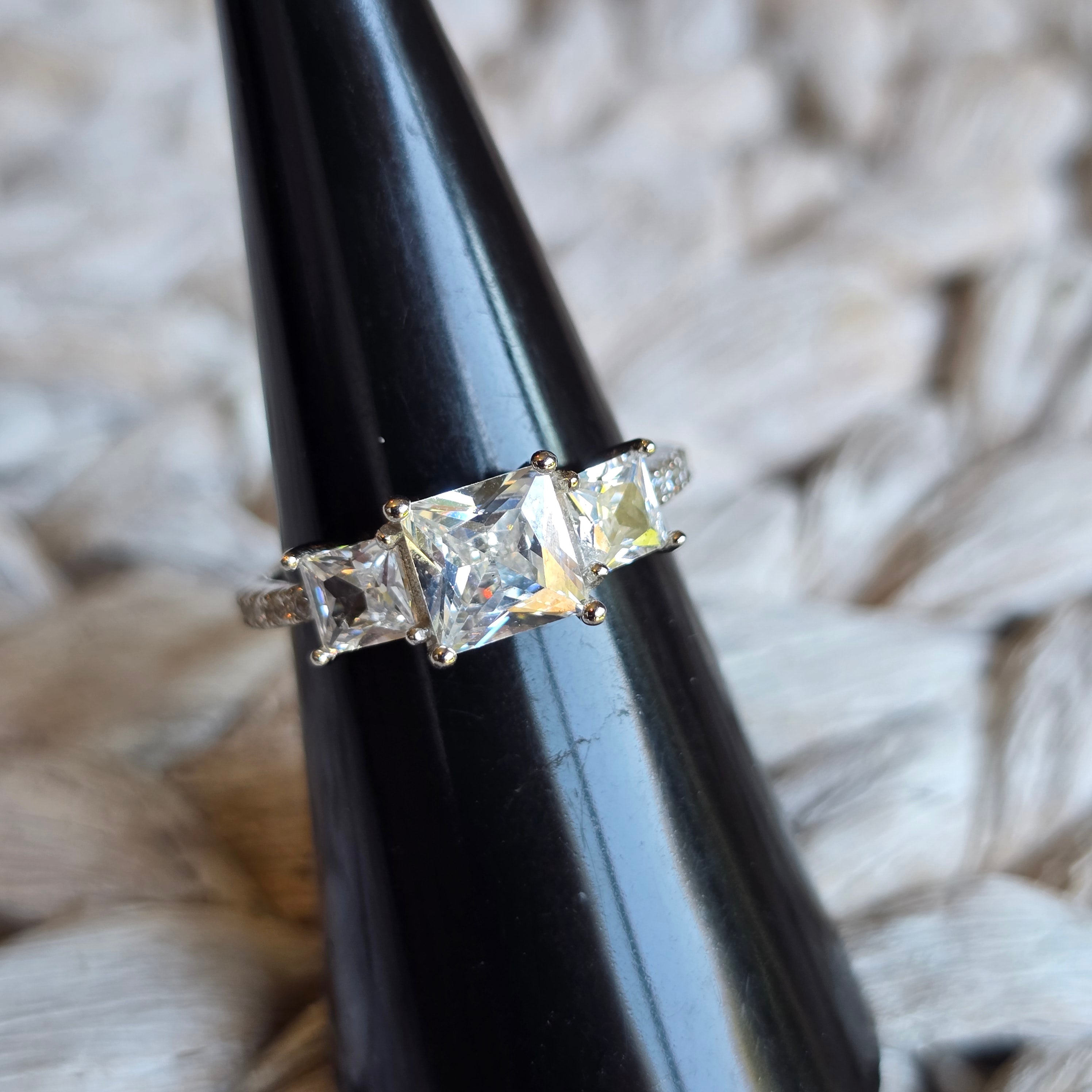Square Trilogy Cz ring