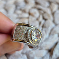 Vintage Round Enclosed Halo ring