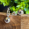 12mm Silver Ball Pretty Woman Studs