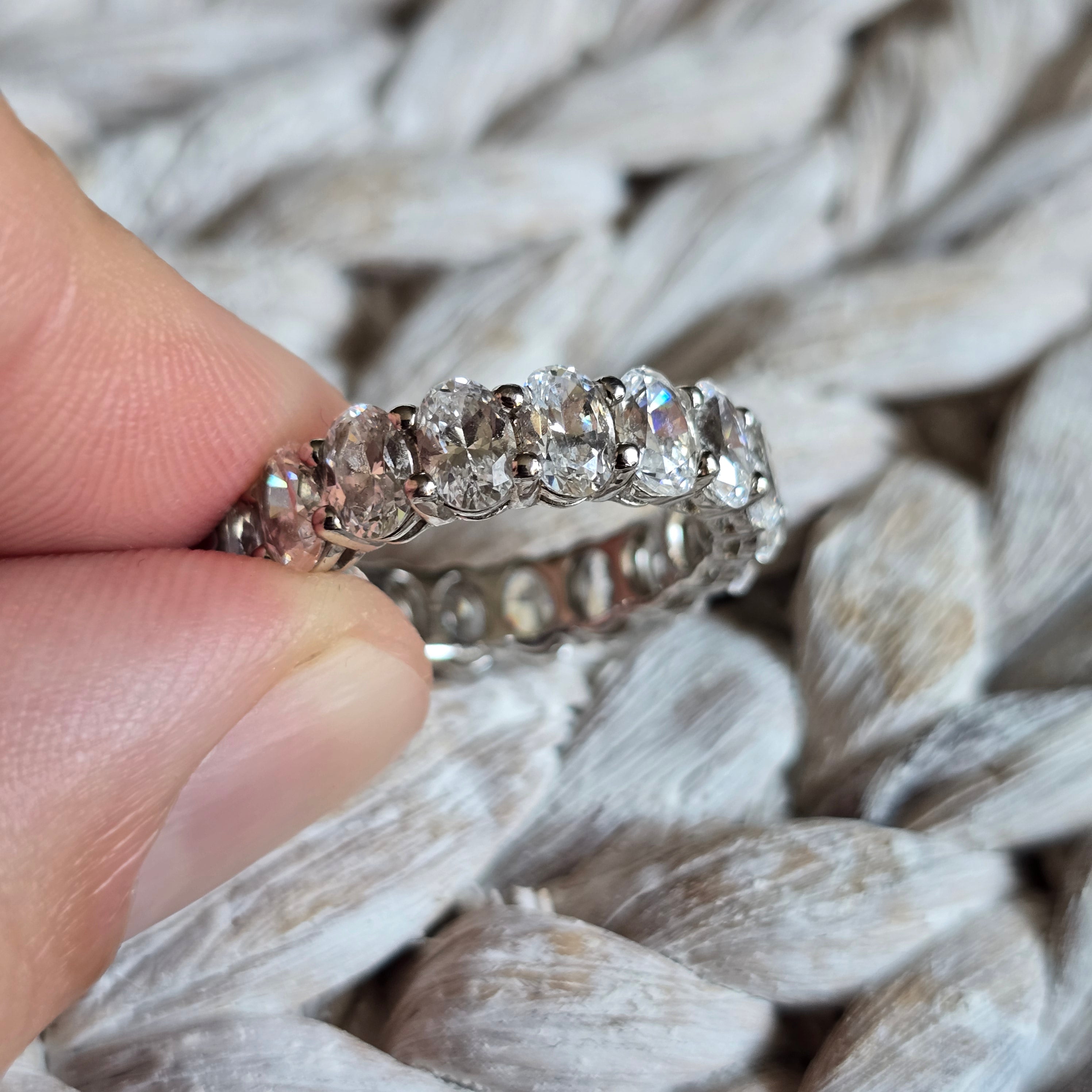 Oval Cz Eternity ring