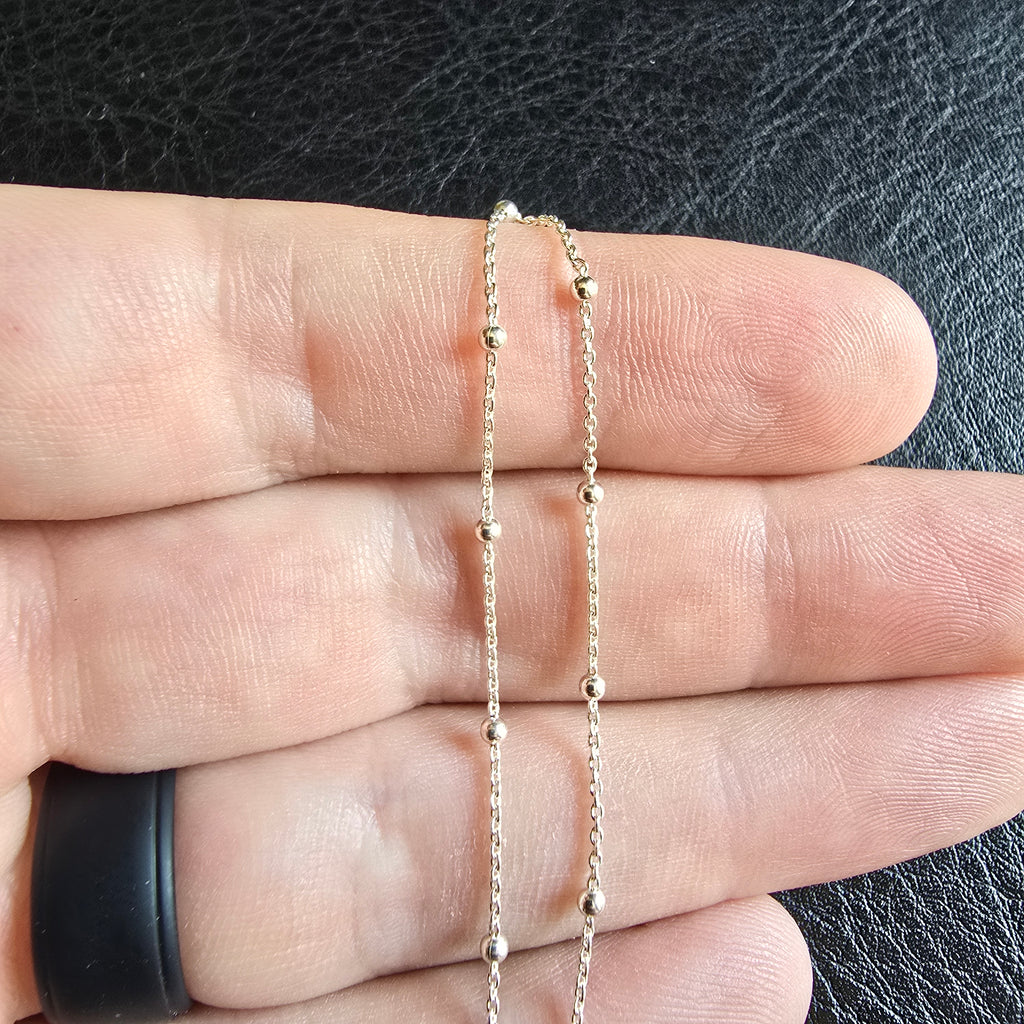 2mm Silver Ball Necklace