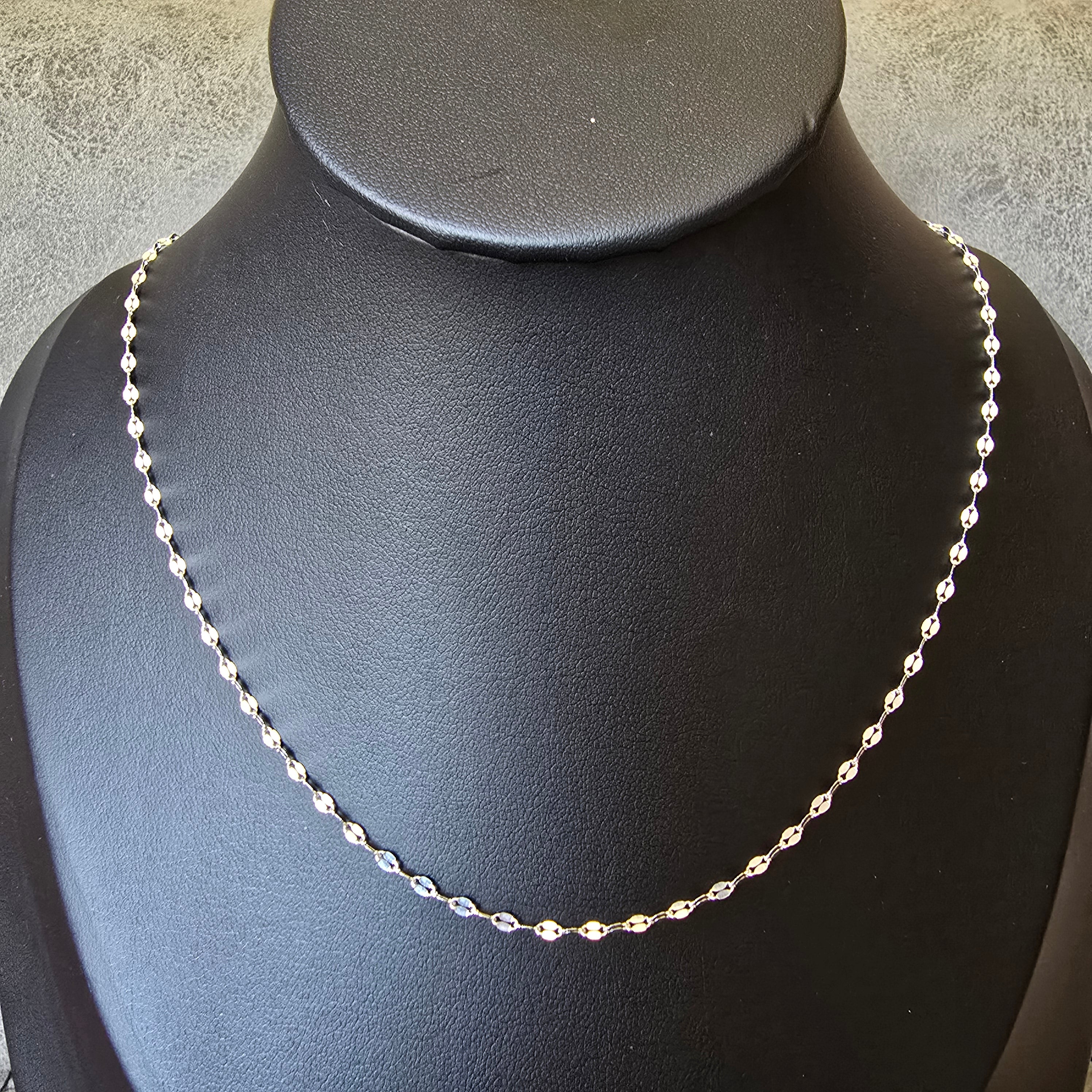 1.9mm Fine Sequin Link Necklace