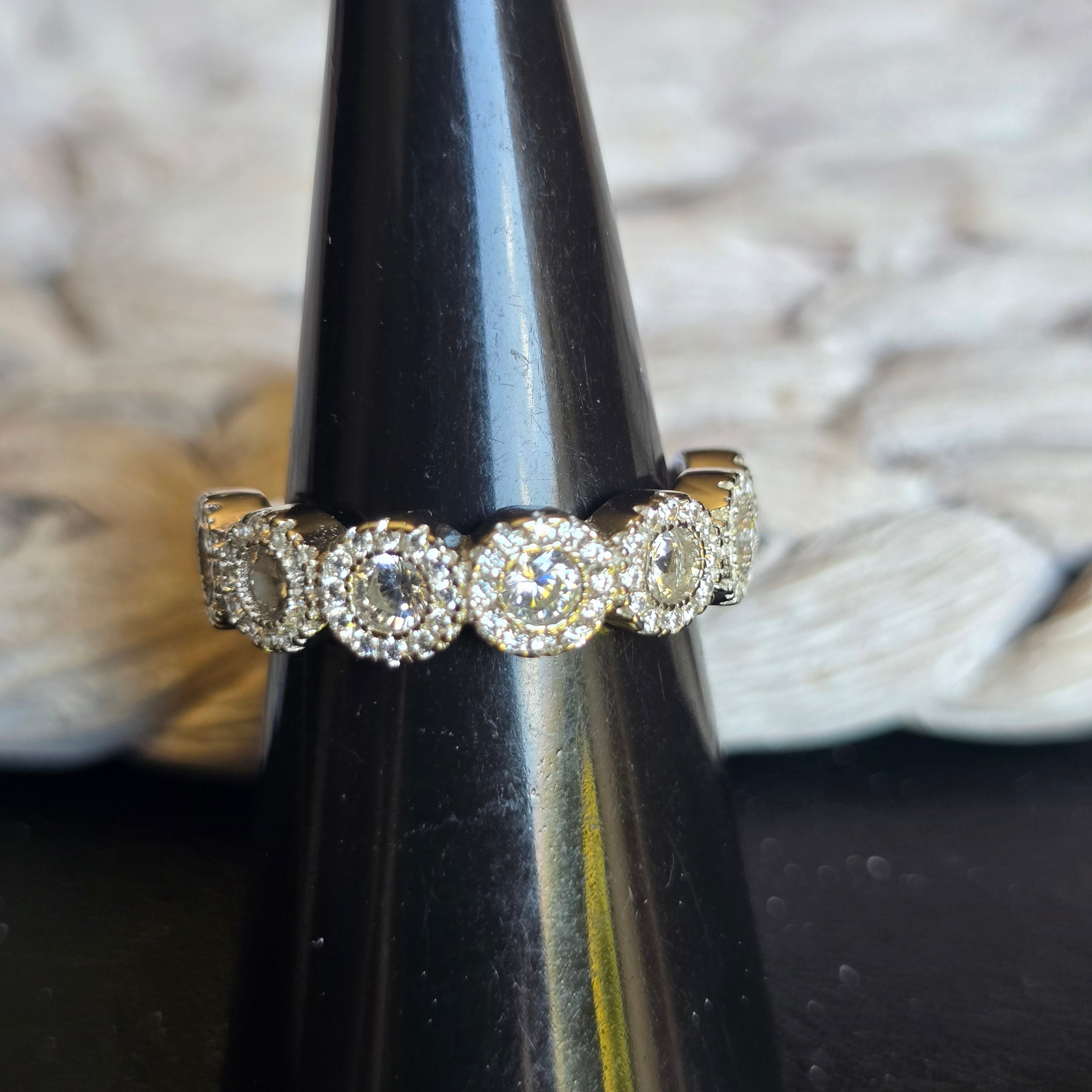 Round Halo Cz ring