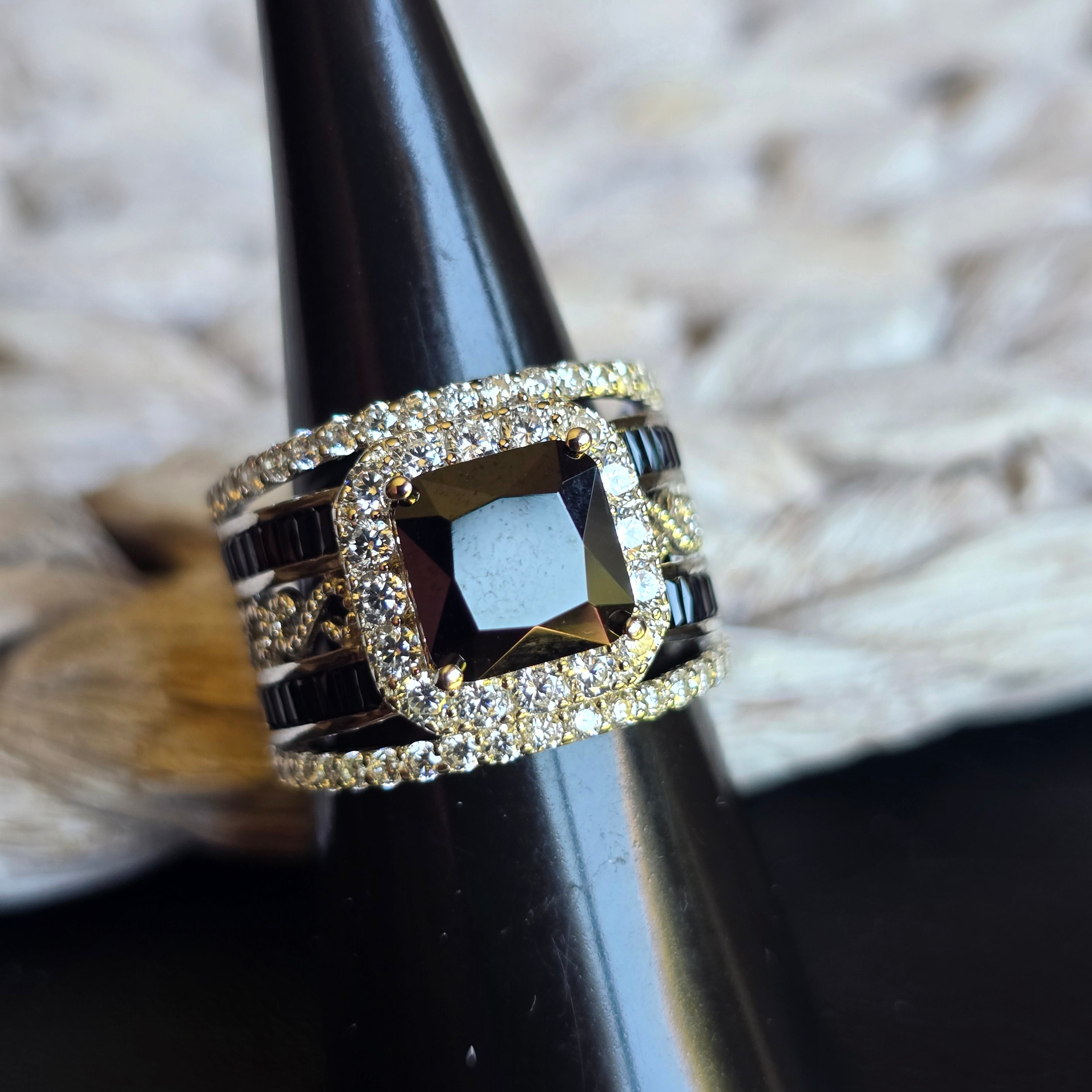 Black Onyx Square ring