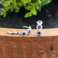 17mm Round Halo Blue Topaz