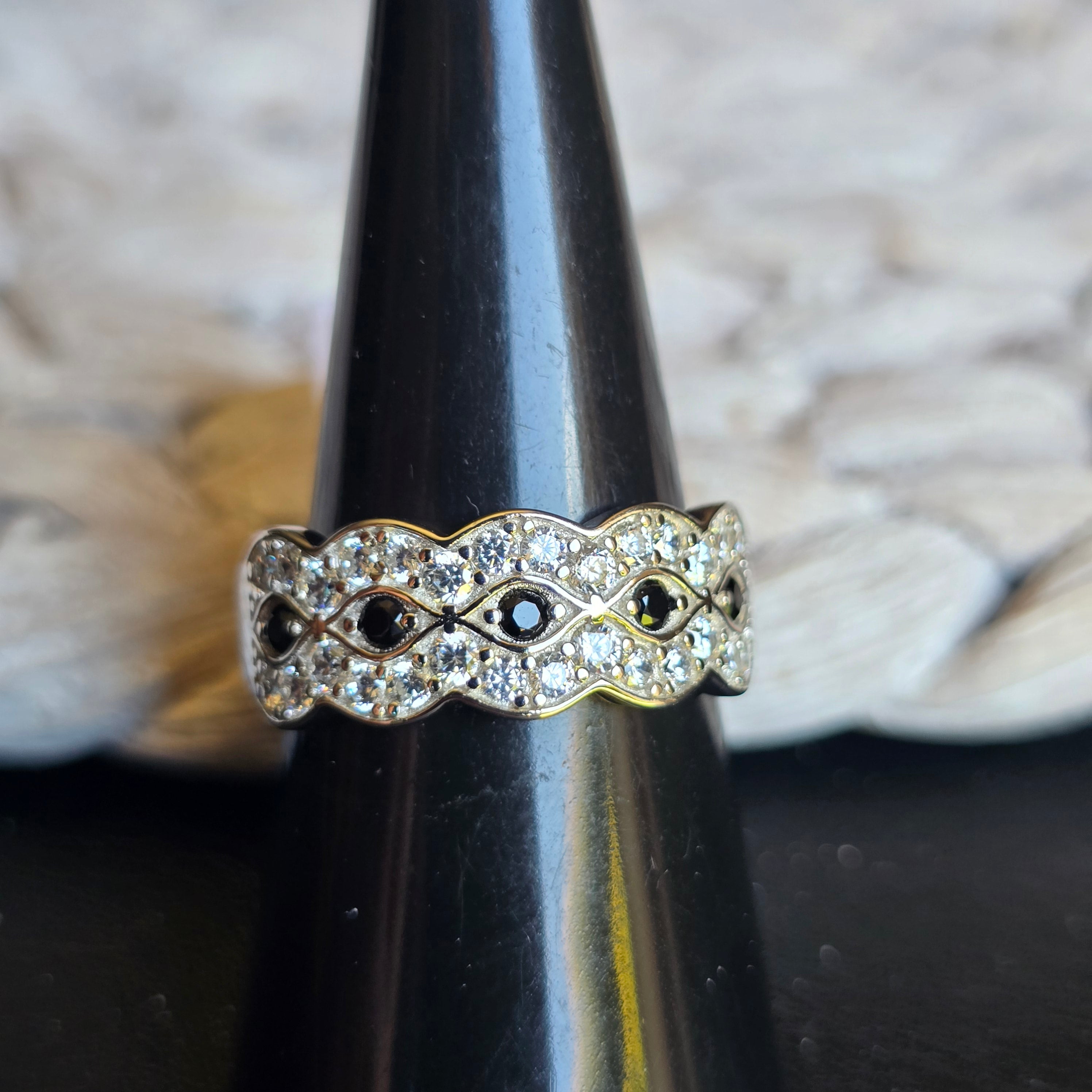 Black Onyx Cz ring
