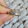 3Row Cz ring