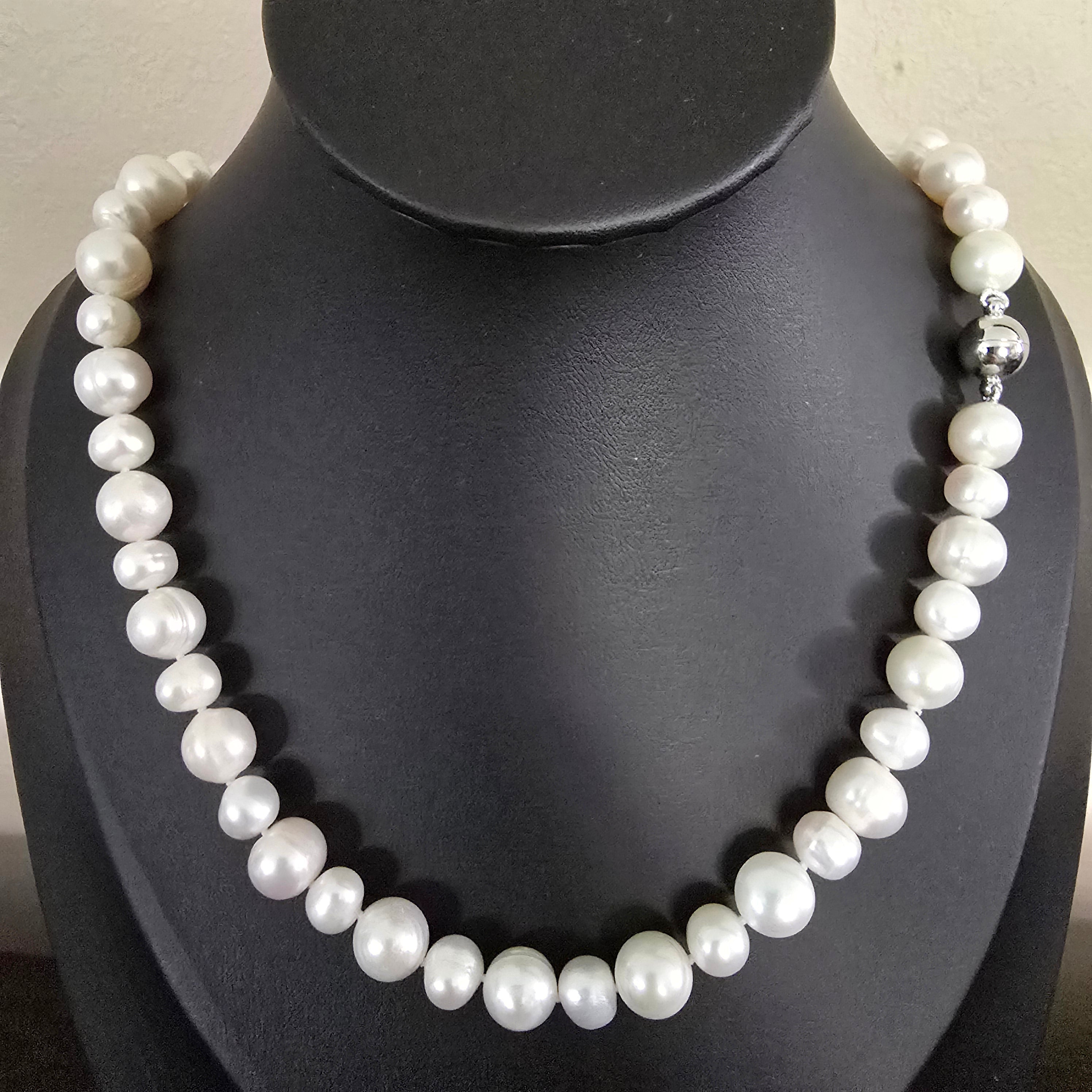50cm Magnetic Clasp 10&8mm Pearl Necklace