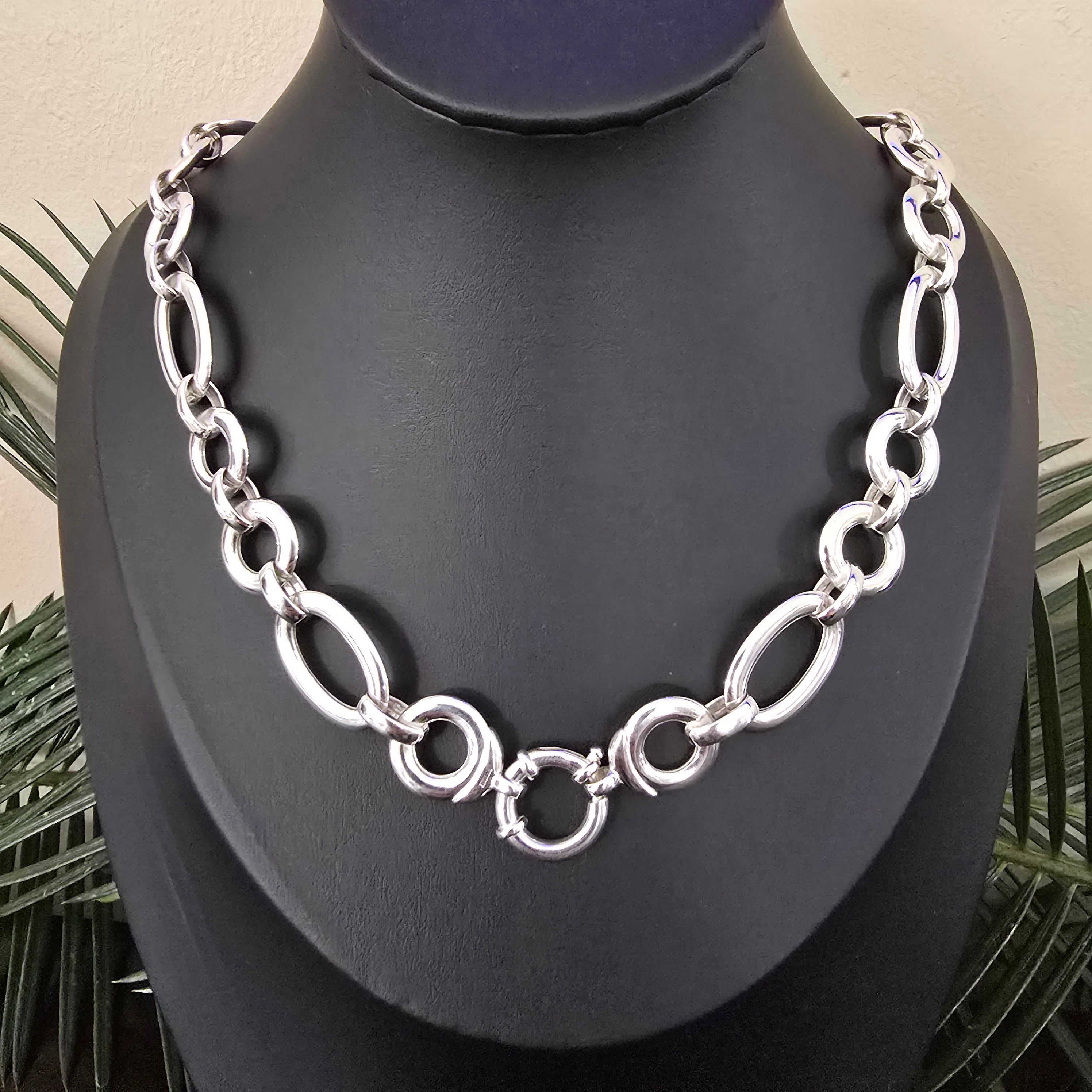 50cm 15mm Oval Round Link Necklace