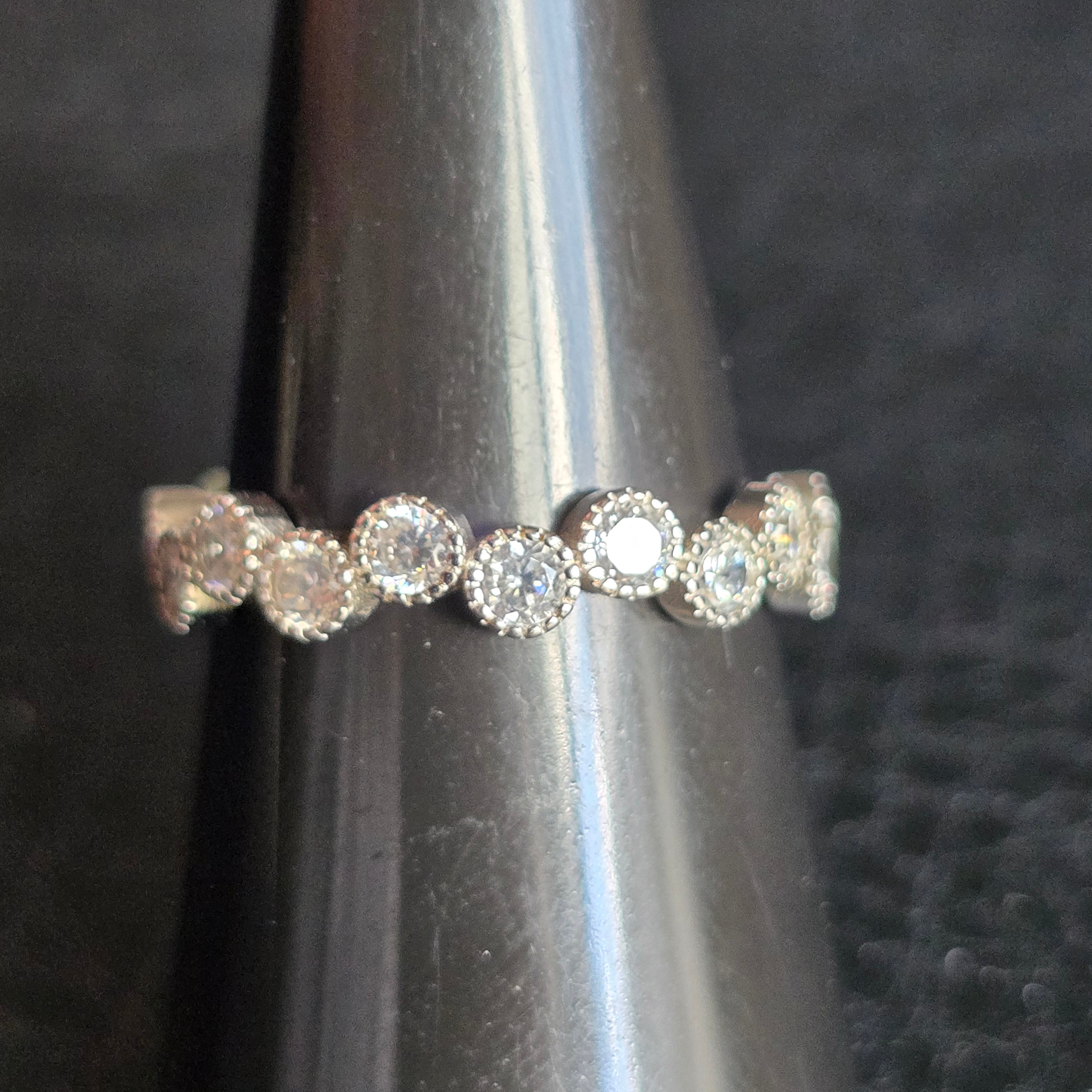 Round Cz 2 Eternity ring