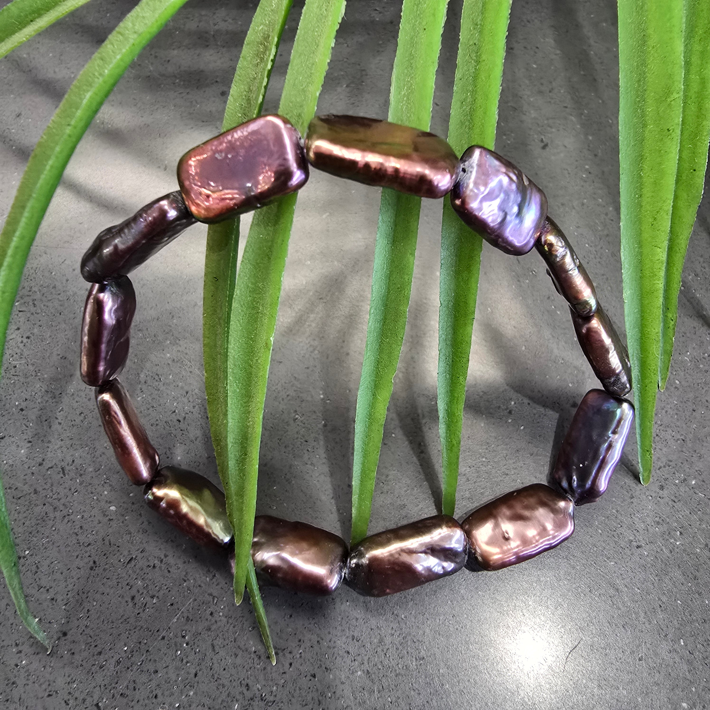 Shaped Peacock Pearl Elastic Bracelet