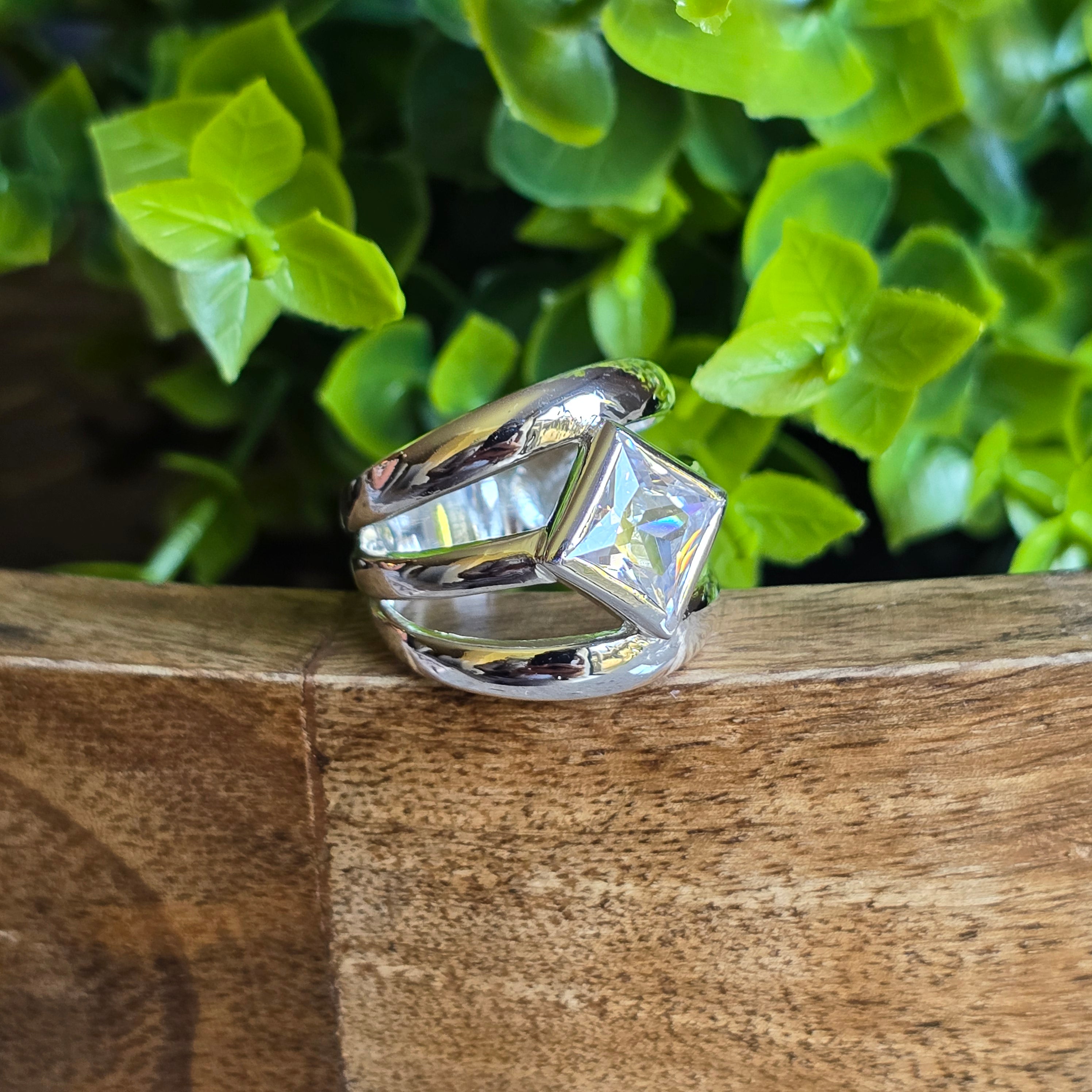Square Cz Ring
