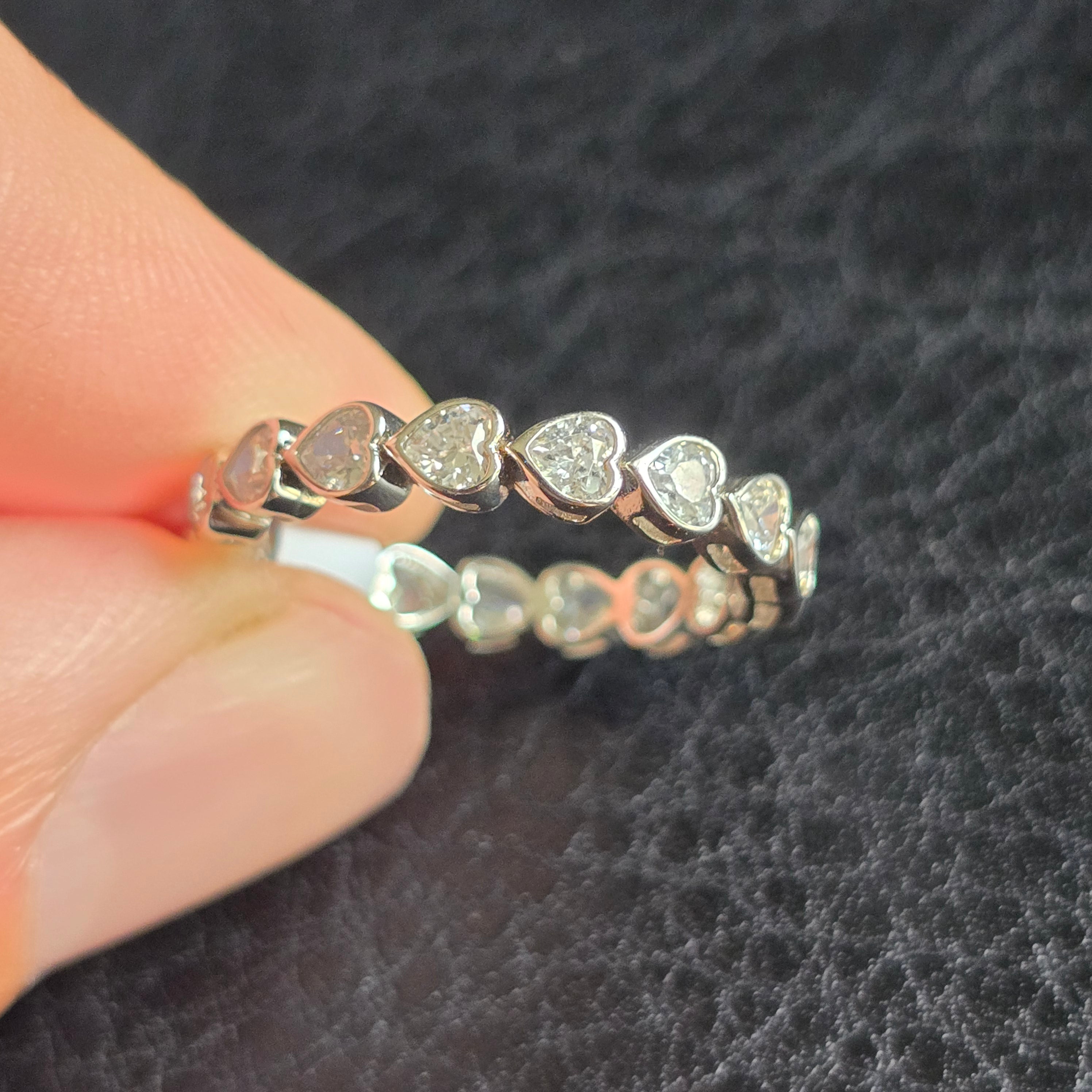 Cz Heart Eternity ring