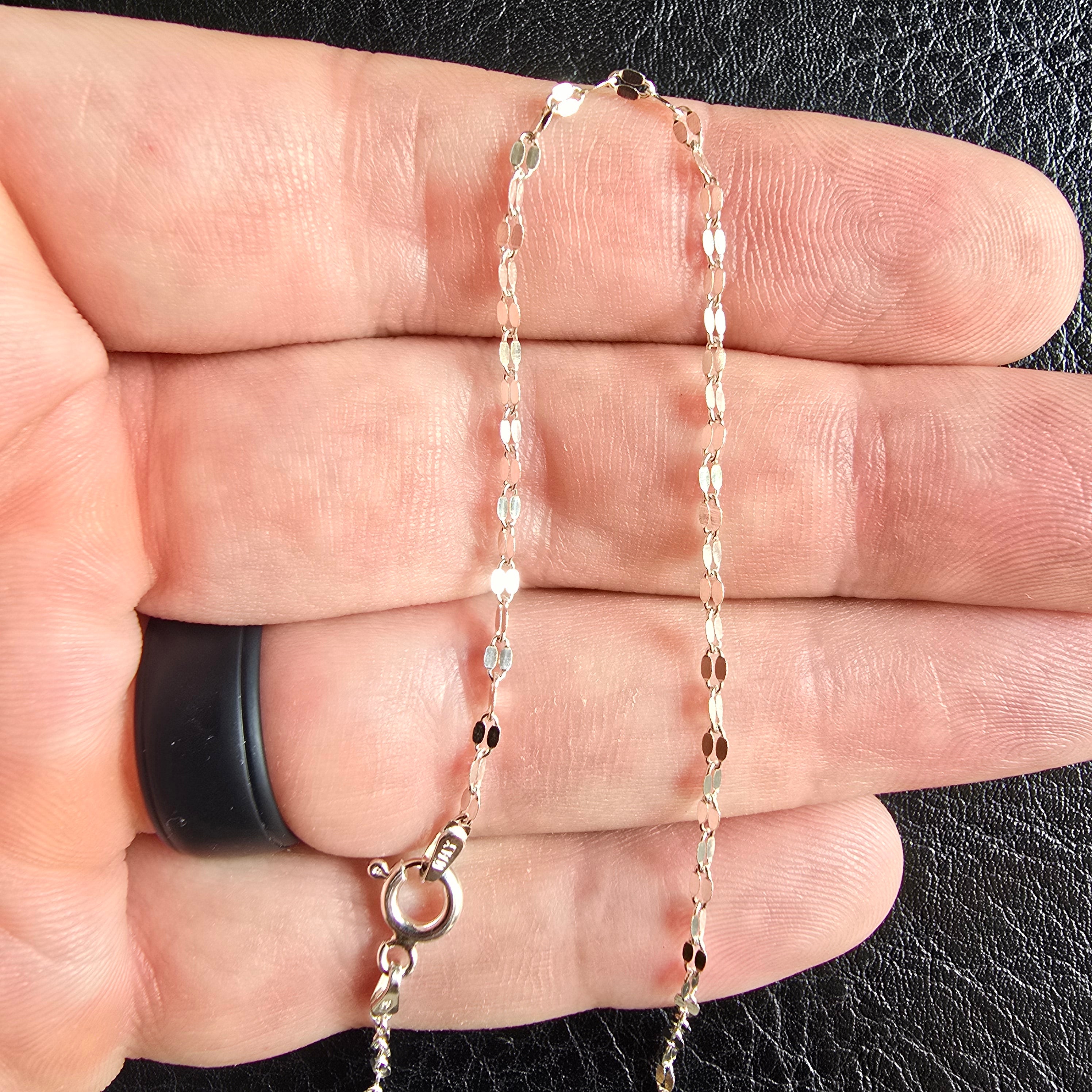 1.9mm Fine Sequin Link Necklace