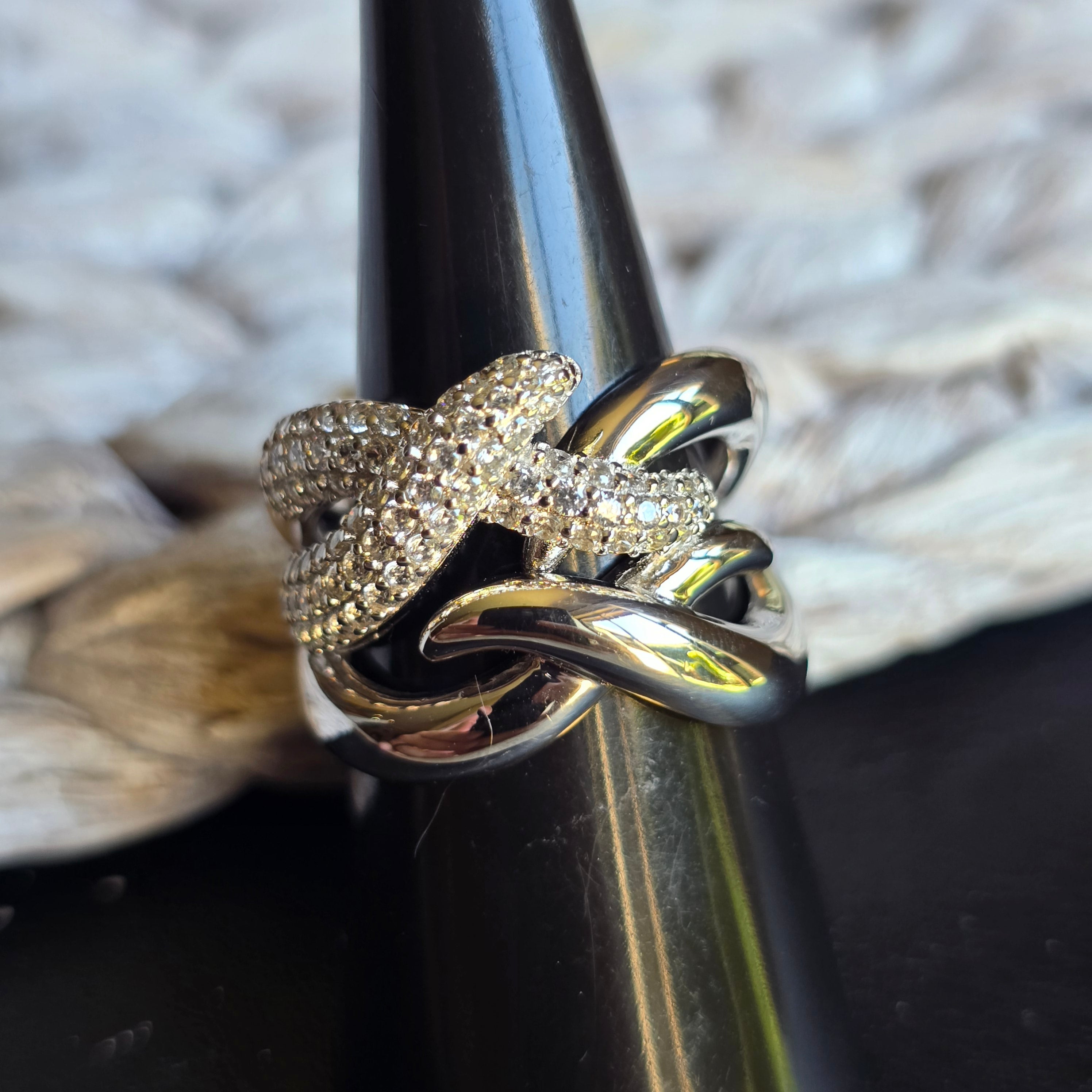Waived Silver ring